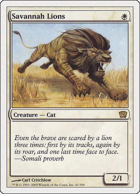 Savannah Lions - 9th Edition Magic: The Gathering trading card
