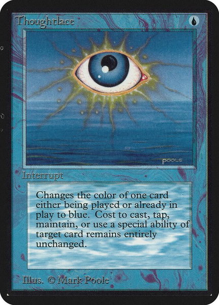 Thoughtlace trading card from Alpha Edition Thoughtlace - Alpha Edition Magic: The Gathering trading card