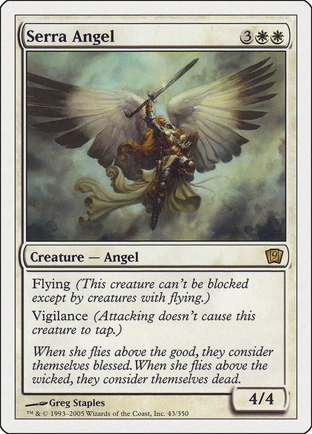 Serra Angel - 9th Edition Magic: The Gathering trading card