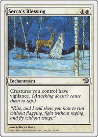 Serra's Blessing - 9th Edition (9ED) #44 - Uncommon Magic: The Gathering Trading Card