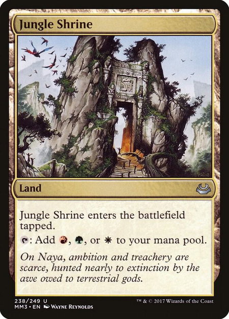 Jungle Shrine trading card from Modern Masters 2017 Jungle Shrine - Modern Masters 2017 Magic: The Gathering trading card