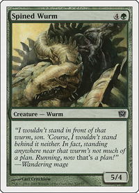 Spined Wurm - 9th Edition (9ED) #S10 - Common Magic: The Gathering Trading Card
