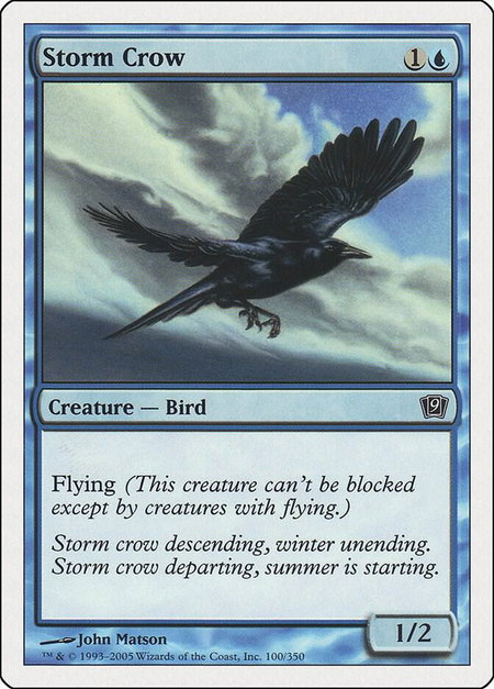 Storm Crow - 9th Edition Magic: The Gathering trading card
