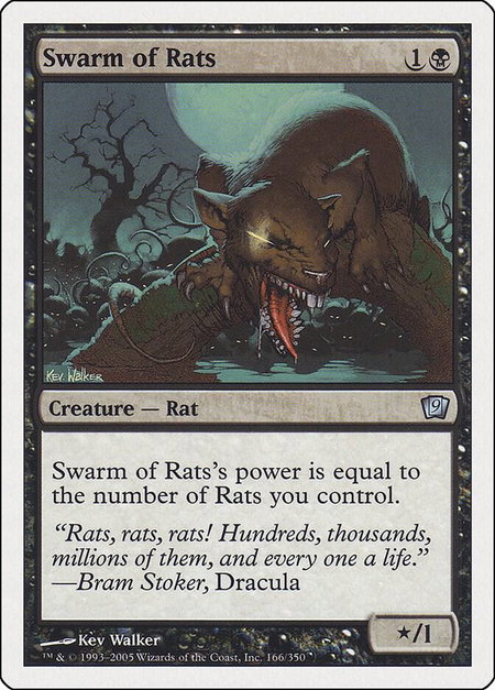 Swarm of Rats - 9th Edition Magic: The Gathering trading card
