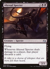 Abyssal Specter - Modern Masters 2017 (MM3) #59 - Uncommon Magic: The Gathering Trading Card