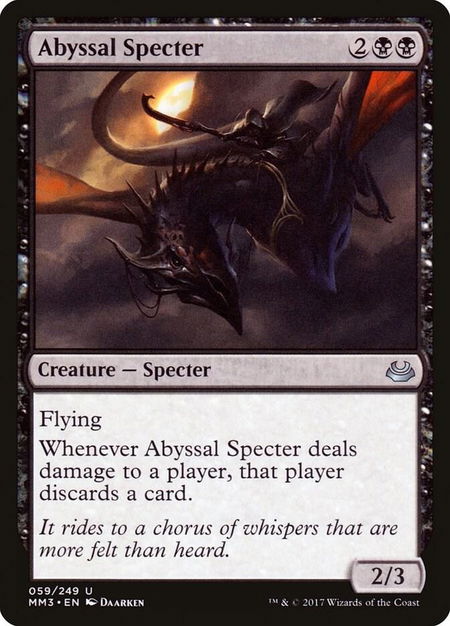 Abyssal Specter - Modern Masters 2017 Magic: The Gathering trading card