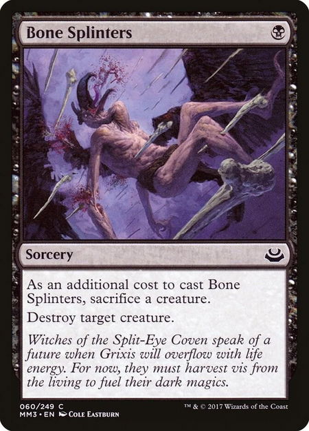 Bone Splinters - Modern Masters 2017 Magic: The Gathering trading card