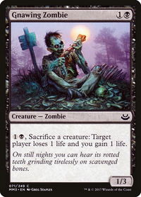 Gnawing Zombie - Modern Masters 2017 (MM3) #71 - Common Magic: The Gathering Trading Card