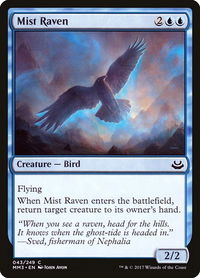 Mist Raven - Modern Masters 2017 (MM3) #43 - Common Magic: The Gathering Trading Card