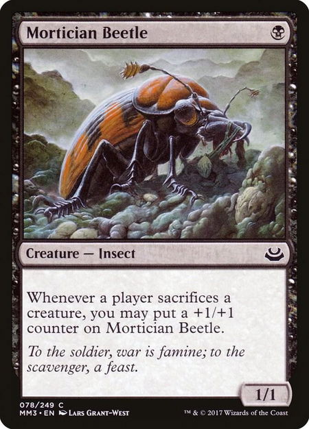 Mortician Beetle - Modern Masters 2017 Magic: The Gathering trading card