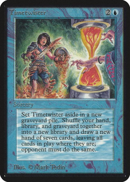Timetwister trading card from Alpha Edition Timetwister - Alpha Edition Magic: The Gathering trading card