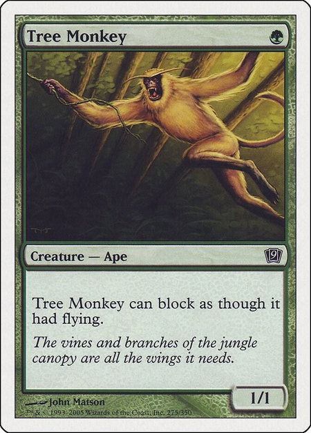 Tree Monkey - 9th Edition Magic: The Gathering trading card