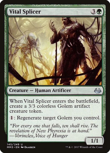 Vital Splicer trading card from Modern Masters 2017 Vital Splicer - Modern Masters 2017 Magic: The Gathering trading card