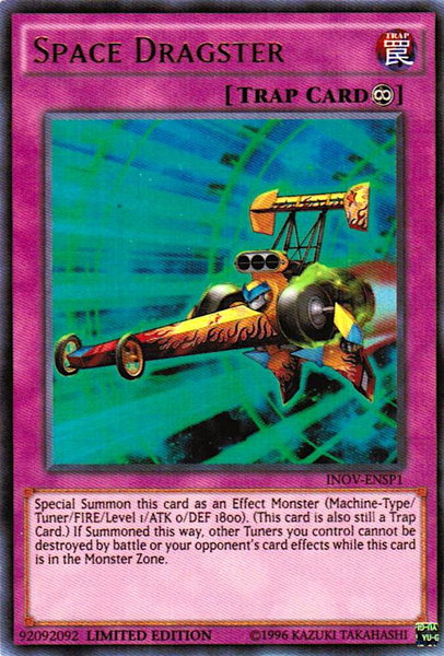 Space Dragster (INOV-ENSP1) trading card from Invasion: Vengeance Space Dragster (INOV-ENSP1) - Invasion: Vengeance YuGiOh trading card