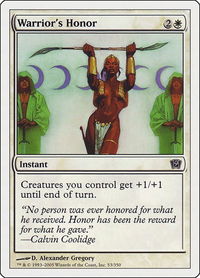 Warrior's Honor - 9th Edition (9ED) #53 - Common Magic: The Gathering Trading Card