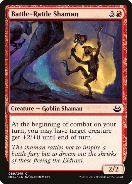 Battle-Rattle Shaman trading card from Modern Masters 2017 Battle-Rattle Shaman - Modern Masters 2017 Magic: The Gathering trading card
