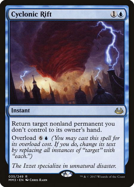 Cyclonic Rift - Modern Masters 2017 Magic: The Gathering trading card