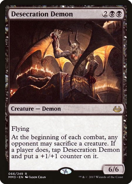 Desecration Demon trading card from Modern Masters 2017 Desecration Demon - Modern Masters 2017 Magic: The Gathering trading card