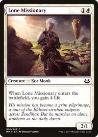 Lone Missionary - Modern Masters 2017 (MM3) #14 - Common Magic: The Gathering Trading Card