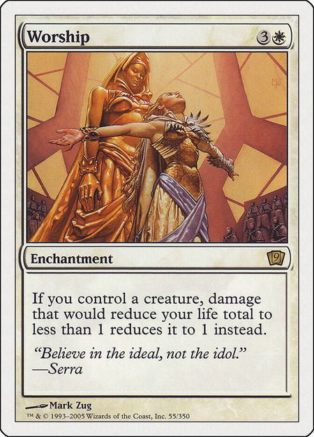 Worship - 9th Edition Magic: The Gathering trading card