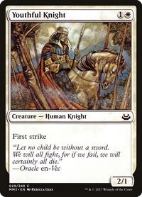 Youthful Knight - Modern Masters 2017 (MM3) #29 - Common Magic: The Gathering Trading Card