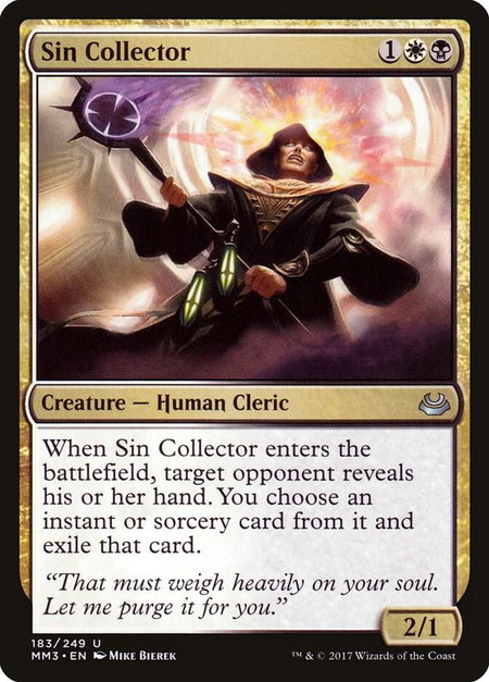 Sin Collector trading card from Modern Masters 2017 Sin Collector - Modern Masters 2017 Magic: The Gathering trading card