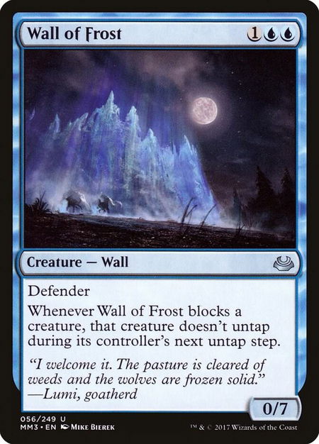 Wall of Frost - Modern Masters 2017 Magic: The Gathering trading card