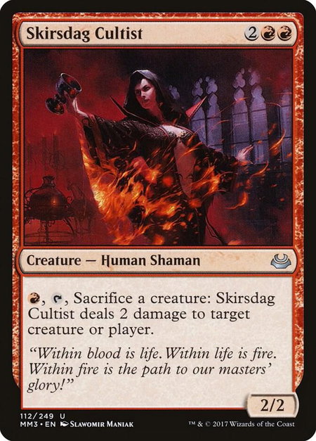 Skirsdag Cultist trading card from Modern Masters 2017 Skirsdag Cultist - Modern Masters 2017 Magic: The Gathering trading card