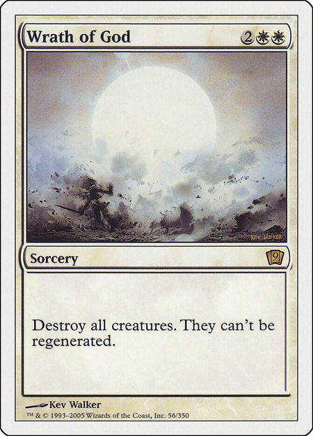 Wrath of God - 9th Edition Magic: The Gathering trading card