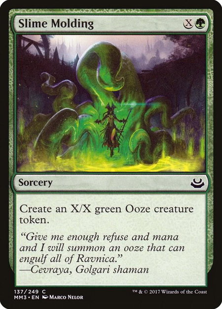 Slime Molding trading card from Modern Masters 2017 Slime Molding - Modern Masters 2017 Magic: The Gathering trading card