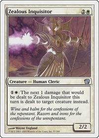 Zealous Inquisitor - 9th Edition (9ED) #57 - Uncommon Magic: The Gathering Trading Card