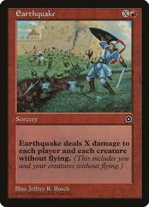 Earthquake - Portal Second Age (P02) #94 - Rare Magic: The Gathering Trading Card