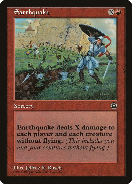 Earthquake - Portal Second Age Magic: The Gathering trading card