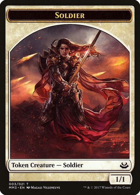 Soldier Token (003) - Modern Masters 2017 Magic: The Gathering trading card