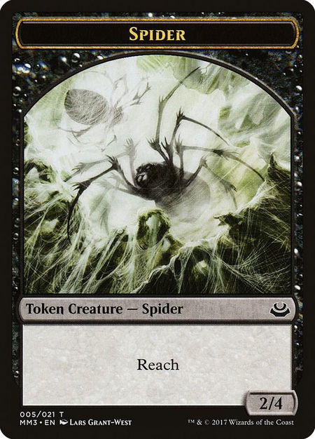 Spider Token trading card from Modern Masters 2017 Spider Token - Modern Masters 2017 Magic: The Gathering trading card