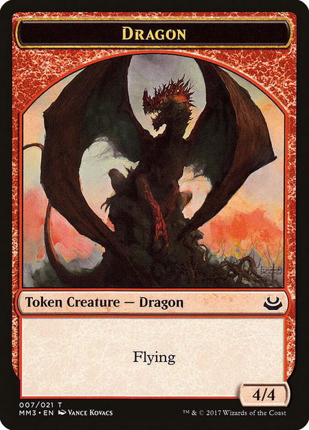 Dragon Token trading card from Modern Masters 2017 Dragon Token - Modern Masters 2017 Magic: The Gathering trading card