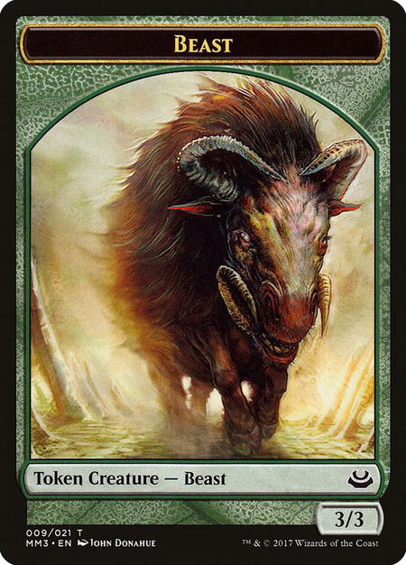 Beast Token (009) trading card from Modern Masters 2017 Beast Token (009) - Modern Masters 2017 Magic: The Gathering trading card