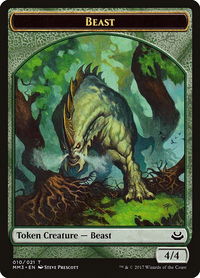 Beast Token (010) - Modern Masters 2017 (MM3) #10 - Token Magic: The Gathering Trading Card