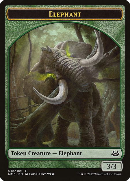 Elephant Token - Modern Masters 2017 Magic: The Gathering trading card