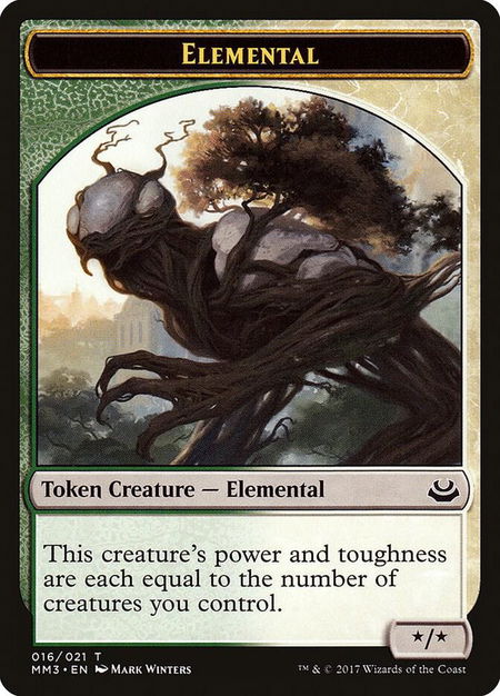 Elemental Token trading card from Modern Masters 2017 Elemental Token - Modern Masters 2017 Magic: The Gathering trading card