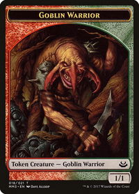 Goblin Warrior Token - Modern Masters 2017 (MM3) #18 - Token Magic: The Gathering Trading Card