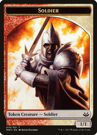 Soldier Token (019) - Modern Masters 2017 (MM3) #19 - Token Magic: The Gathering Trading Card
