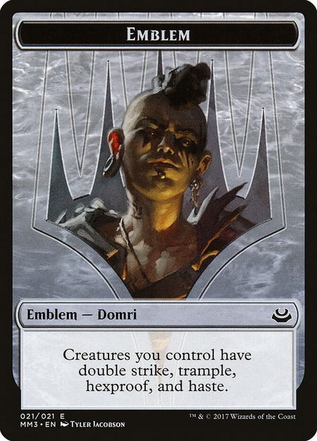 Emblem - Domri Rade - Modern Masters 2017 Magic: The Gathering trading card