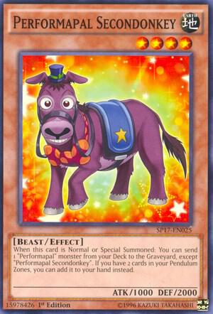 Performapal Secondonkey (Starfoil) trading card from Star Pack - Battle Royal Performapal Secondonkey (Starfoil) - Star Pack - Battle Royal YuGiOh trading card