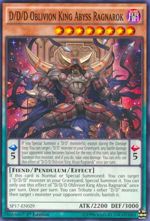 D/D/D Oblivion King Abyss Ragnarok trading card from Star Pack - Battle Royal D/D/D Oblivion King Abyss Ragnarok - Star Pack - Battle Royal YuGiOh trading card