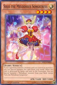 Solo the Melodious Songstress (Starfoil) - Star Pack - Battle Royal (SP17) #SP17-EN030 - Rare YuGiOh Trading Card