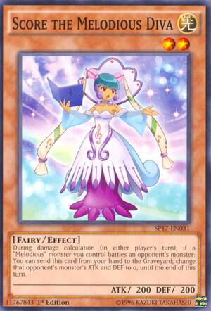 Score the Melodious Diva trading card from Star Pack - Battle Royal Score the Melodious Diva - Star Pack - Battle Royal YuGiOh trading card