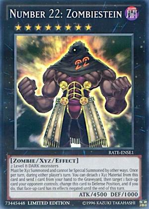 Number 22: Zombiestein trading card from Raging Tempest Number 22: Zombiestein - Raging Tempest YuGiOh trading card