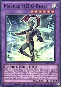 Masked HERO Blast - Raging Tempest (RATE) #RATE-ENSE2 - Super Rare YuGiOh Trading Card
