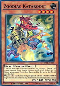 Zoodiac Kataroost - Raging Tempest (RATE) #RATE-ENSE3 - Super Rare YuGiOh Trading Card